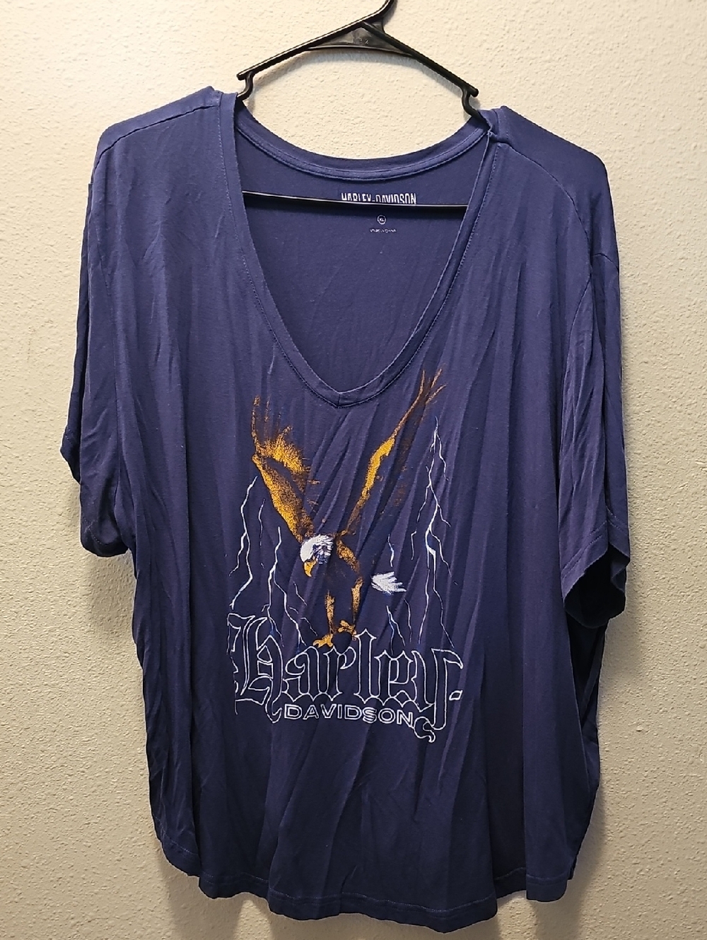 Harley-Davidson Blue Eagle Graphic Tee, slightly cropped